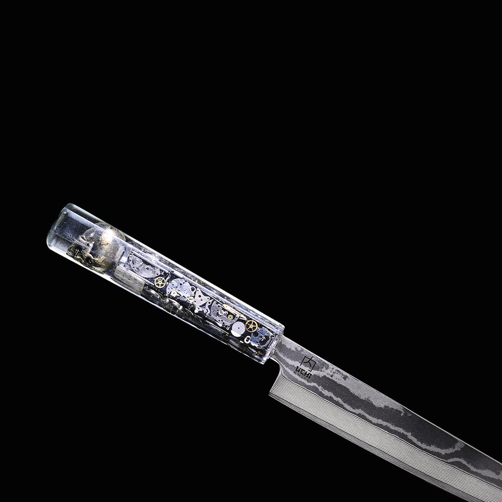 Father Time - Yanagiba Damascus Chef Knife