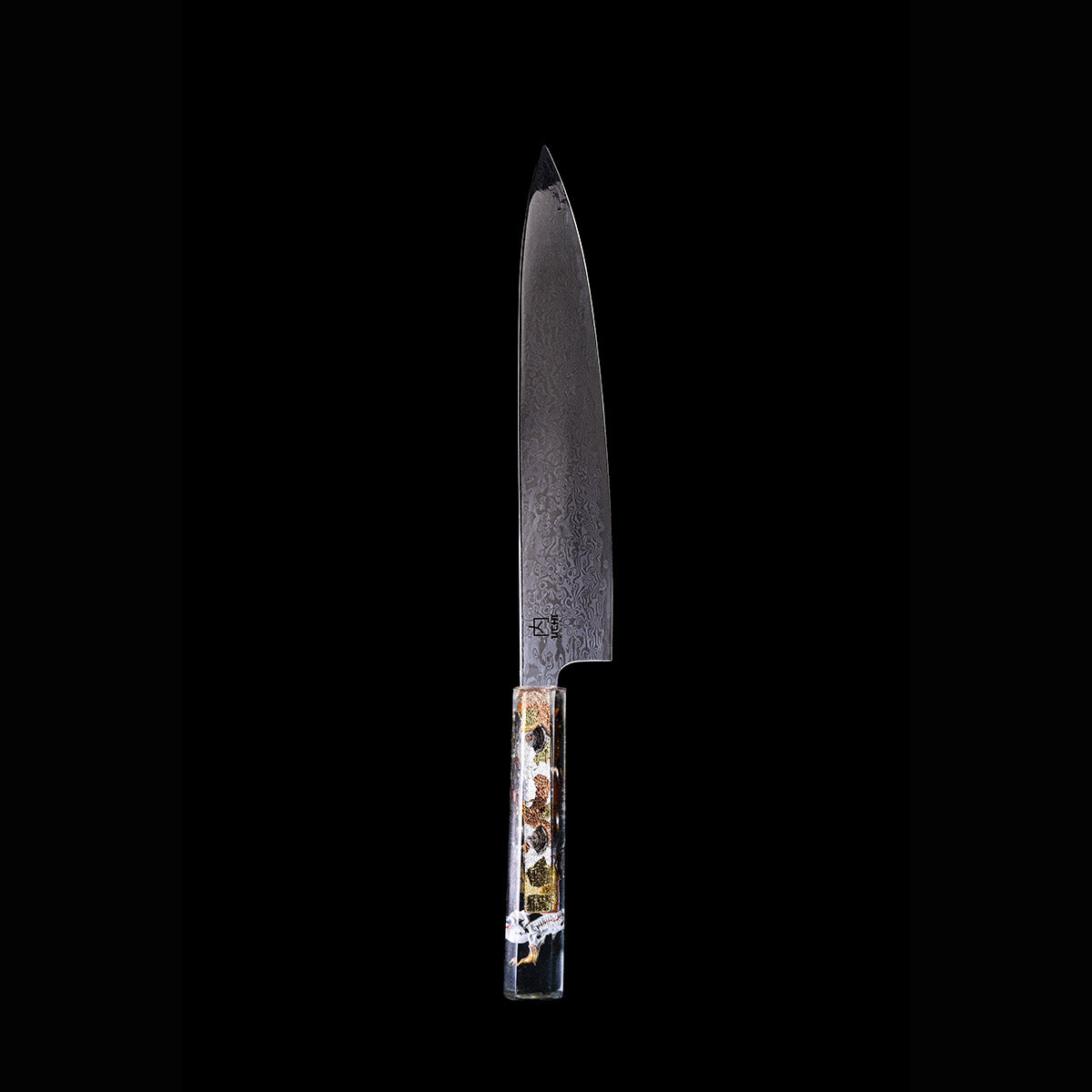 Golden Clockwork  -  Damascus Gyuto Chef Knife