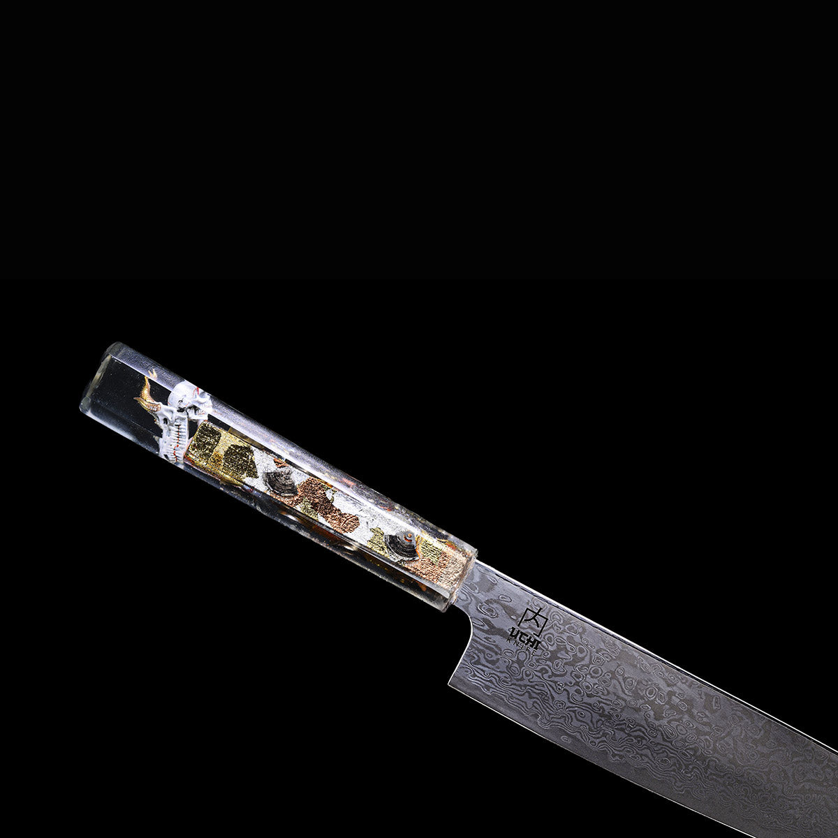 Golden Clockwork  -  Damascus Gyuto Chef Knife