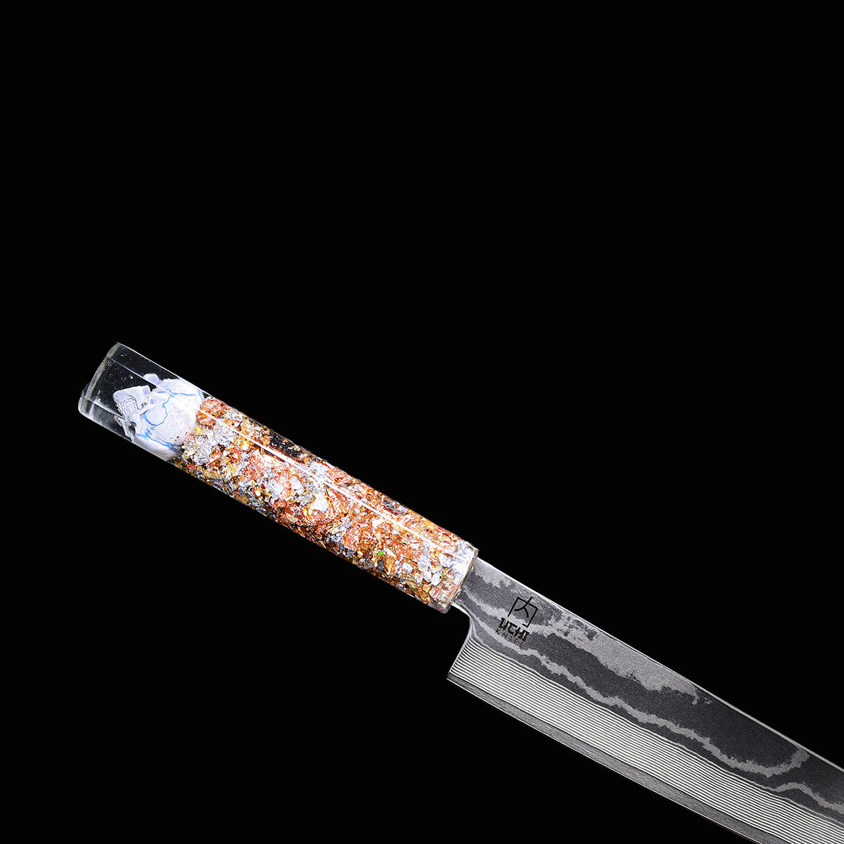 Goldfinger - Yanagiba Damascus Chef Knife