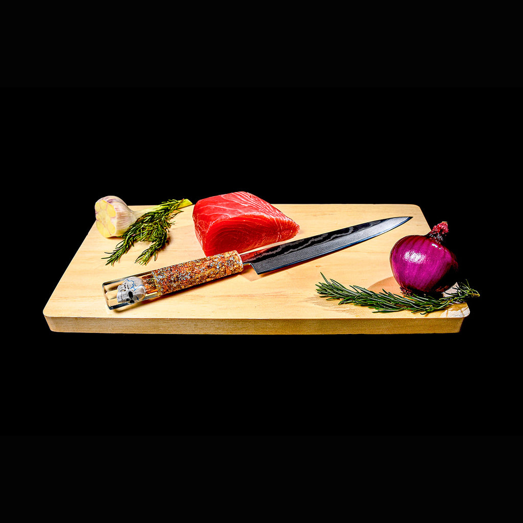 Goldfinger - Yanagiba Damascus Chef Knife